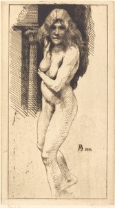 Carmen stehend nackt (Carmen nue debout) von Albert Besnard