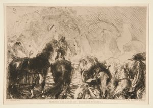 Pferdemarkt (Environs d) von Albert Besnard