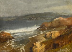 Pazifikküste, Kalifornien oder Blick auf den Point Bonita Leuchtturm von Albert Bierstadt