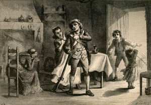 Ein Minuteman bereitet sich auf den Krieg vor, 1877