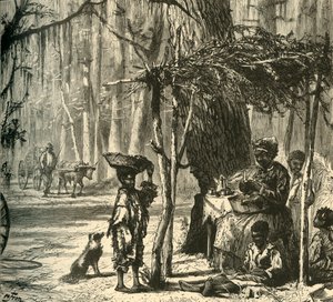 Eine Straßenszene in der Nähe von Charleston, 1872