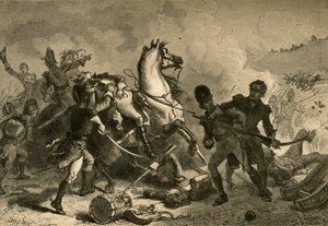 Schlacht von New Orleans - Tod von General Pakenham von Albert Bobbett