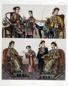 Chinesische Aristokratie - in „Le costume historique“ von Racinet