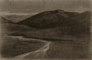 Algerische Landschaft von Albert Charles Lebourg