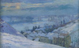 Das Dorf Herblay im Schnee, 1895