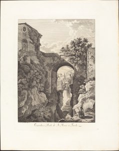 Wasserfall und Brücke von San Rocco in Tivoli