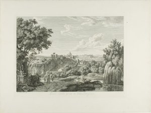 Ansicht der gewundenen Mauer in der Villa Borghese