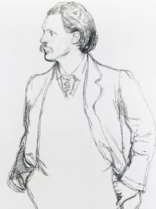 Porträt von George Gissing, englischer Romanautor