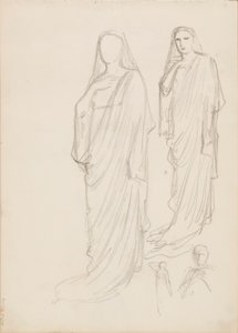 Aino Ackté als Alcestis, Skizze