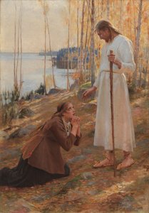 Christus und Maria Magdalena, eine finnische Legende von Albert Edelfelt