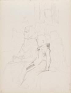 Gottesdienst im Uusimaa-Archipel, Skizze von Albert Edelfelt