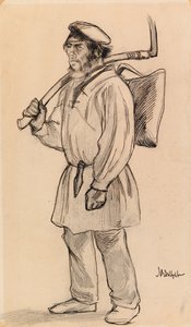 Heumacher aus Häme, Studie für Am Tor von Albert Edelfelt