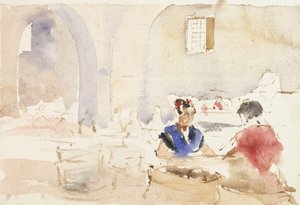 Innenraum aus Spanien (Tabakfabrik in Sevilla) von Albert Edelfelt