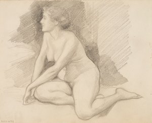 Sitzender Akt von Albert Edelfelt