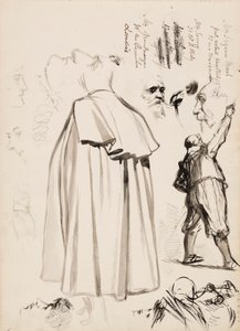 Männliche Figuren, Gesichter von Albert Edelfelt