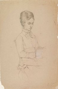 Porträt einer lesenden Frau von Albert Edelfelt