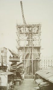Zusammenbau der Freiheitsstatue, 1883 von Albert Fernique