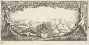 Kartusche mit Landschaft von Albert Flamen