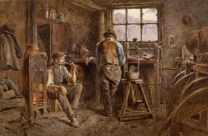 Eine Jet-Werkstatt, Whitby von Albert George Stevens