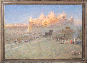 Jumna Musjid, Agra, Morgendämmerung von Albert Goodwin