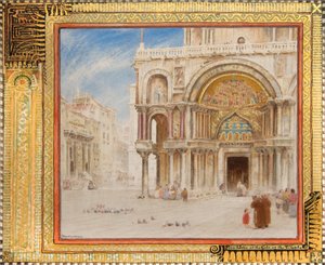 Peter und Johannes am Tor des Tempels, San Marco, Venedig, ca. 1872 von Albert Goodwin