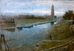 Ansicht von Boston, Lincolnshire von Albert Goodwin