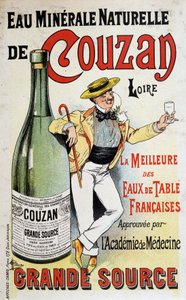 Werbung für das Mineralwasser von Couzan - von Albert Guillaume (1873-1942), ca. 1895 von Albert Guillaume
