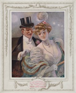 Belle Époque Paris, Modebewusste Dame mit ihrem Bewunderer