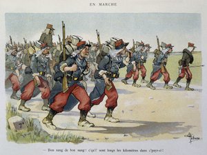 Spaziergang - Die Armee gesehen von Albert Guillaume (1873-1942), um 1900