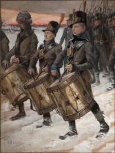 Marsch des Pori-Regiments Porilaisten Marssi, 1892 von Albert Gustaf Aristides Edelfelt