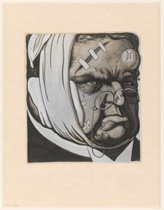 Karikatur von Abraham Kuyper nach der Reise nach Brüssel und der Heeckeren-Affäre