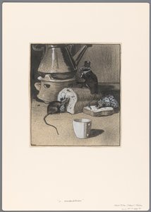 Entwurf für eine politische Karikatur: Die gierigen Nagetiere. An das Arbeiterbrot von Albert Hahn (I)