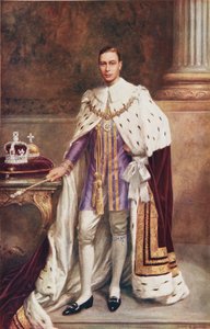König George VI. in Krönungsroben