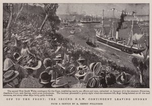 Ab an die Front, das zweite NSW-Kontingent verlässt Sydney von Albert Henry Fullwood