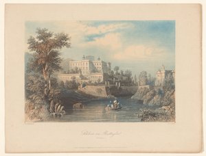 Ansicht von Castello del Catajo in Battaglia Terme von Albert Henry Payne