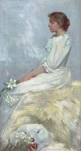 Porträt von Bessie (Miss Elizabeth Newton) 1892 von Albert Herter