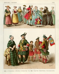 Englische und schottische Kostüme 1700