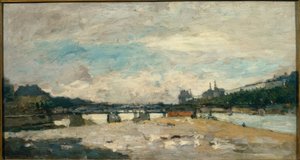 Ufer der Seine in Paris, nach dem Sturm