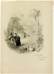 Studie für Illustration für Aline, Königin von Golconda