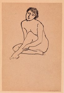 Sitzende nackte Frau