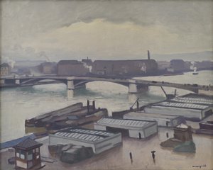 Quai de Paris in Rouen. Regenwetter