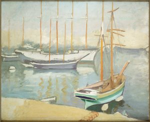Segelboote in Marseille von Albert Marquet
