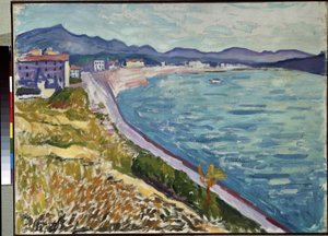 "Saint Jean de Luz" Blick auf die baskische Küste in Saint-Jean-de-Luz (Pyrenees Atlantiques). Gemälde von Pierre-Albert (Albert) Marquet (1875-1947) 1907 Öl auf Leinwand. Eremitage-Museum, Sankt Petersburg (Sankt-Petersburg)