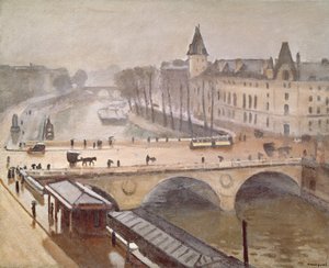 Das Palais de Justice und die Pont au Change, Paris von Albert Marquet