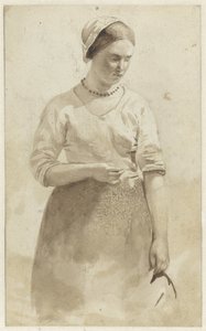 Stehende junge Frau von Albert  Neuhuys