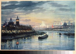 Beleuchtung in Moskau von Albert Nikolayevich Benois