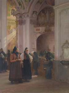 Das Ende der Messe in Einsiedeln