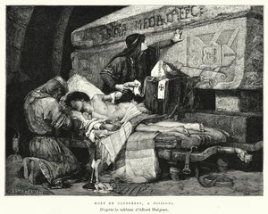 Mort De Clodebert, A Soissons (Gravur) von Albert Pierre René (after) Maignan