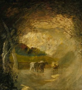 Landschaft mit Bäumen und Vieh, vor 1897