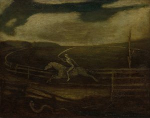 Die Rennbahn (Tod auf einem fahlen Pferd) von Albert Pinkham Ryder
